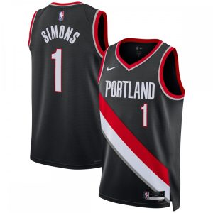 Anfernee Simons Remarkable Portland Trail Blazers Nike Unisex Swingman Jersey Icon Edition Black