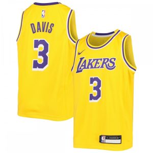 Anthony Davis Distinguished Los Angeles Lakers Nike Youth Swingman Jersey Icon Edition Gold