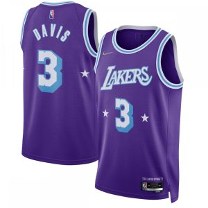 Anthony Davis Glamorous Los Angeles Lakers Nike 2021/22 Swingman Jersey City Edition Purple