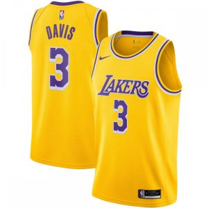 Anthony Davis Los Angeles Lakers Nike 2020/21 Swingman Jersey Gold Magnificent Icon Edition