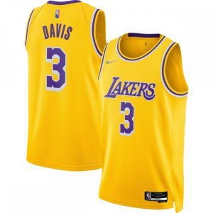 Anthony Davis Los Angeles Lakers Nike 2021/22 Diamond Outstanding Swingman Jersey Icon Edition Gold