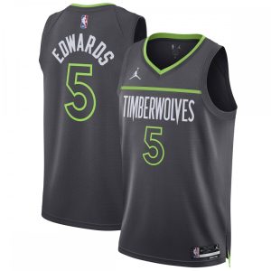 Anthony Edwards Minnesota Phenomenal Timberwolves Jordan Brand Unisex Swingman Jersey Statement Edition Charcoal