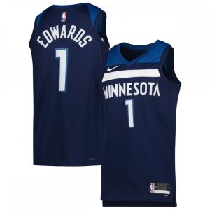 Anthony Edwards Minnesota Timberwolves Nike Striking Unisex 2022/23 Swingman Jersey Icon Edition Navy