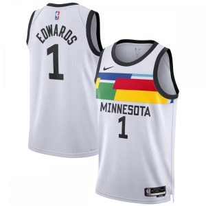 Anthony Edwards Minnesota Timberwolves Nike Unisex 2022/23 Swingman Jersey Impressive City Edition White