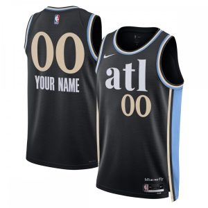 Atlanta Hawks Nike Unisex 2023/24 Custom Prime Swingman Jersey Black City Edition