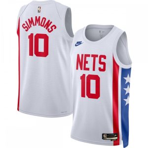 Ben Simmons Brooklyn Nets Nike 2022/23 Swingman Jersey White Classic Glamorous Edition