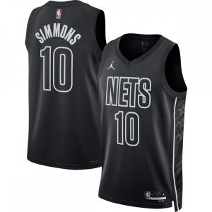 Ben Simmons Brooklyn Unique Nets Jordan Brand 2022/23 Statement Edition Swingman Jersey Black