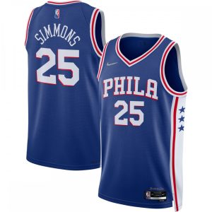 Ben Simmons Enchanting Philadelphia 76ers Nike 2021/22 Diamond Swingman Jersey Icon Edition Royal