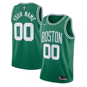 Boston Celtics Nike Youth Impressive Swingman Custom Jersey Kelly Green Icon Edition