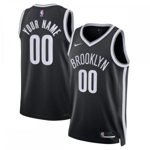 Brooklyn Nets Nike Unisex Admirable 2022/23 Swingman Custom Jersey Black Icon Edition