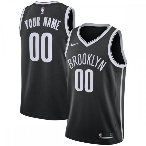 Brooklyn Nets Nike Youth Swingman Custom Jersey Black Icon Edition Phenomenal