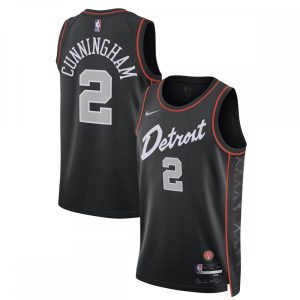 Cade Cunningham Detroit Pistons Nike Unisex 2023/24 Swingman Jersey Black Elegant City Edition