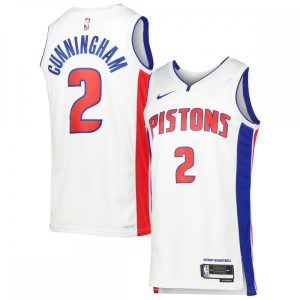 Cade Cunningham Striking Detroit Pistons Nike Unisex 2022/23 Swingman Jersey Icon Edition White