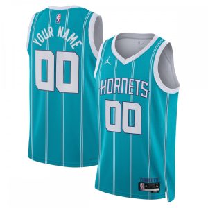 Charlotte Hornets Jordan Brand Unisex 2022/23 Unique Swingman Custom Jersey Teal Icon Edition