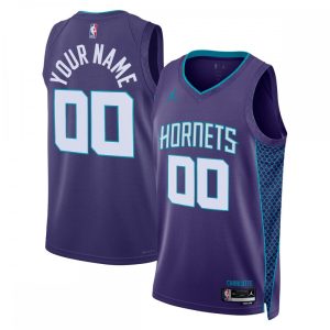 Charlotte Outstanding Hornets Jordan Brand Unisex 2022/23 Swingman Custom Jersey Statement Edition Teal