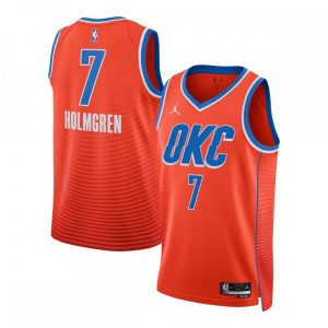 Chet Holmgren Oklahoma City Thunder Jordan Brand Alluring Unisex Swingman Jersey Statement Edition Orange