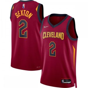 Collin Sexton Cleveland Cavaliers Superb Nike 2021/22 Diamond Swingman Jersey Icon Edition Wine
