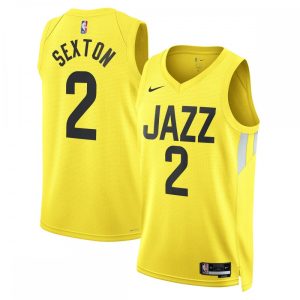 Collin Sexton Utah Jazz Nike Unisex Swingman Jersey Icon Impressive Edition Gold