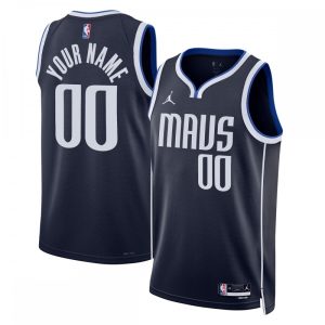 Dallas Mavericks Jordan Brand Unisex 2022/23 Swingman Custom Remarkable Jersey Statement Edition Navy
