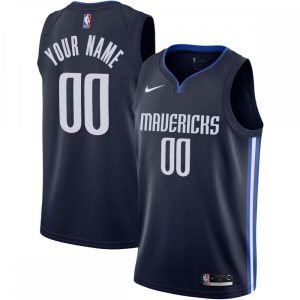 Dallas Mavericks Nike 2019/20 Custom Swingman Jersey Prime Navy Statement Edition