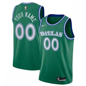 Dallas Mavericks Nike 2020/21 Stunning Hardwood Classics Swingman Custom Jersey Green