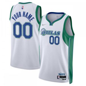 Dallas Mavericks Nike 2021/22 Swingman Custom Jersey City Edition Captivating White