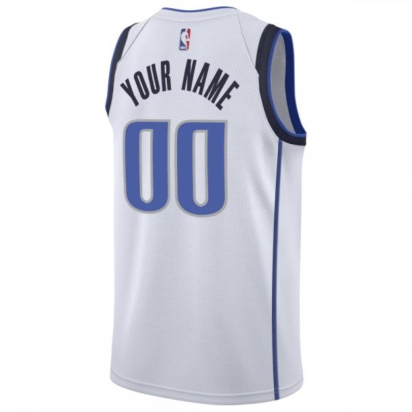 Dallas Mavericks Nike Custom Swingman Jersey White Amazing Association Edition - Image 3