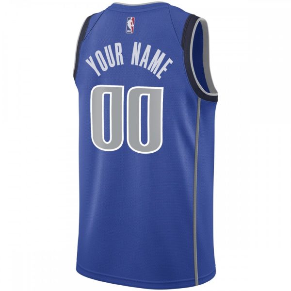 Dallas Mavericks Nike Swingman Custom Jersey Royal Icon Edition Outstanding - Image 3