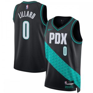 Damian Lillard Portland Terrific Trail Blazers Nike Unisex 2022/23 Swingman Jersey City Edition Black