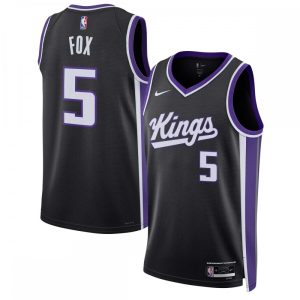 De'Aaron Fox Sacramento Kings Nike Unisex Swingman Jersey Icon Edition Dashing Black