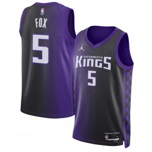 De'Aaron Fox Sacramento Stunning Kings Jordan Brand Unisex Swingman Jersey Statement Edition Purple