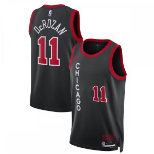 DeMar DeRozan Chicago Bulls Nike Unisex 2023/24 Swingman Jersey Black Outstanding City Edition