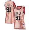 Dennis Rodman Chicago Bulls Women's 75th Anniversary Rose Gold 1997 Delightful Swingman Jersey Pink