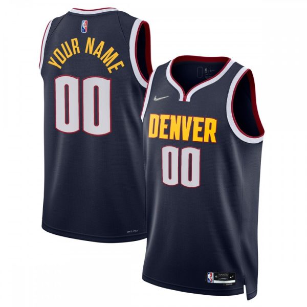 Denver Charming Nuggets Nike 2021/22 Diamond Swingman Custom Jersey Icon Edition Navy