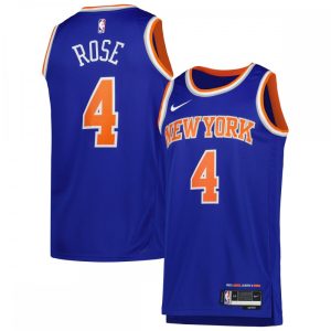 Derrick Rose New Dashing York Knicks Nike Unisex 2022/23 Swingman Jersey Icon Edition Blue
