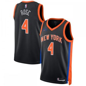 Derrick Rose New York Knicks Nike Unisex 2022/23 Swingman Jersey Marvelous City Edition Black