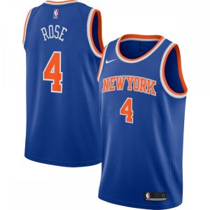 Derrick Rose New York Knicks Nike Youth 2021/22 Swingman Fantastic Jersey Icon Edition Blue