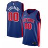 Detroit Pistons Nike 2021/22 Diamond Swingman Custom Jersey Icon Edition Blue High - quality