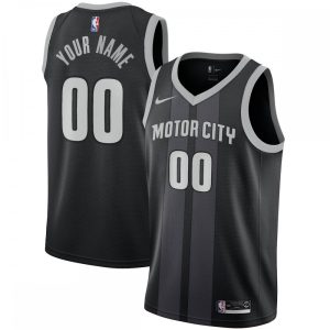 Detroit Pistons Nike Sophisticated 2018/19 Swingman Custom Jersey City Edition Black