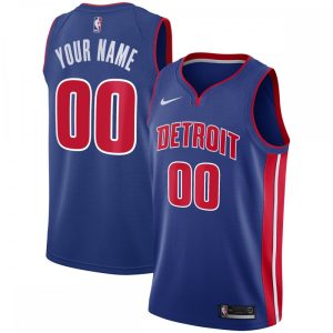 Detroit Pistons Nike Swingman Remarkable Custom Jersey Blue Icon Edition