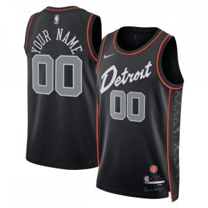 Detroit Superior Pistons Nike Unisex 2023/24 Custom Swingman Jersey Black City Edition