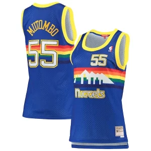 Dikembe Mutombo Denver Nuggets Women's 1991/92 Hardwood Classics Swingman Jersey Royal Phenomenal