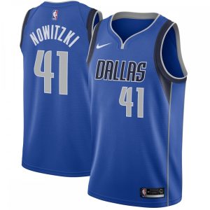 Dirk Nowitzki Dallas Striking Mavericks Nike Swingman Jersey Royal Icon Edition