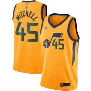 Donovan Mitchell Utah Jazz Jordan Notable Brand 2020/21 Swingman Jersey Statement Edition Gold