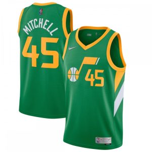 Donovan Mitchell Utah Jazz Nike Impressive 2020/21 Swingman Player Jersey Green Earned Edition