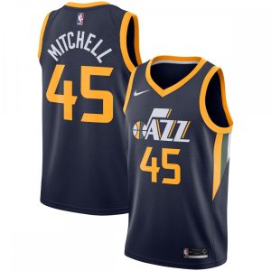 Donovan Mitchell Utah Jazz Nike Replica Swingman Jersey Icon Top - notch Edition Navy