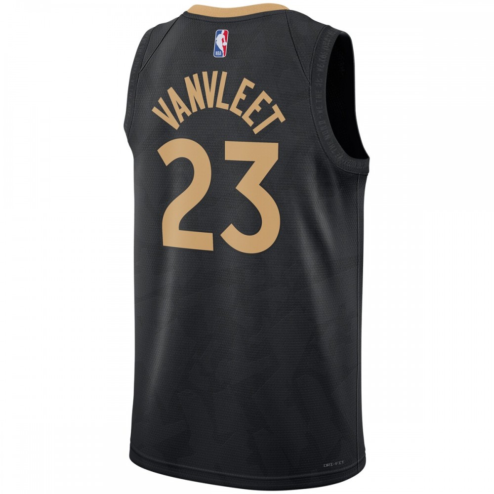 Fred VanVleet Toronto Raptors Nike Luxurious Unisex 2022/23 Swingman Jersey City Edition Black - Image 3