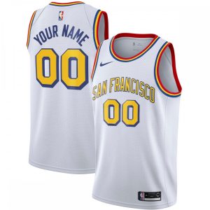 Golden State Warriors Nike Unisex 2019/20 Custom Swingman Jersey Premium - grade White Classic Edition