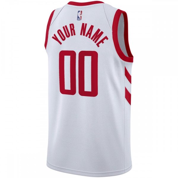 Houston Rockets Nike Elegant Swingman Custom Jersey Association Edition White - Image 3