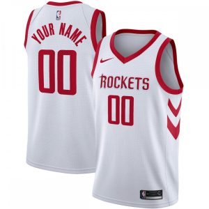 Houston Rockets Nike Elegant Swingman Custom Jersey Association Edition White